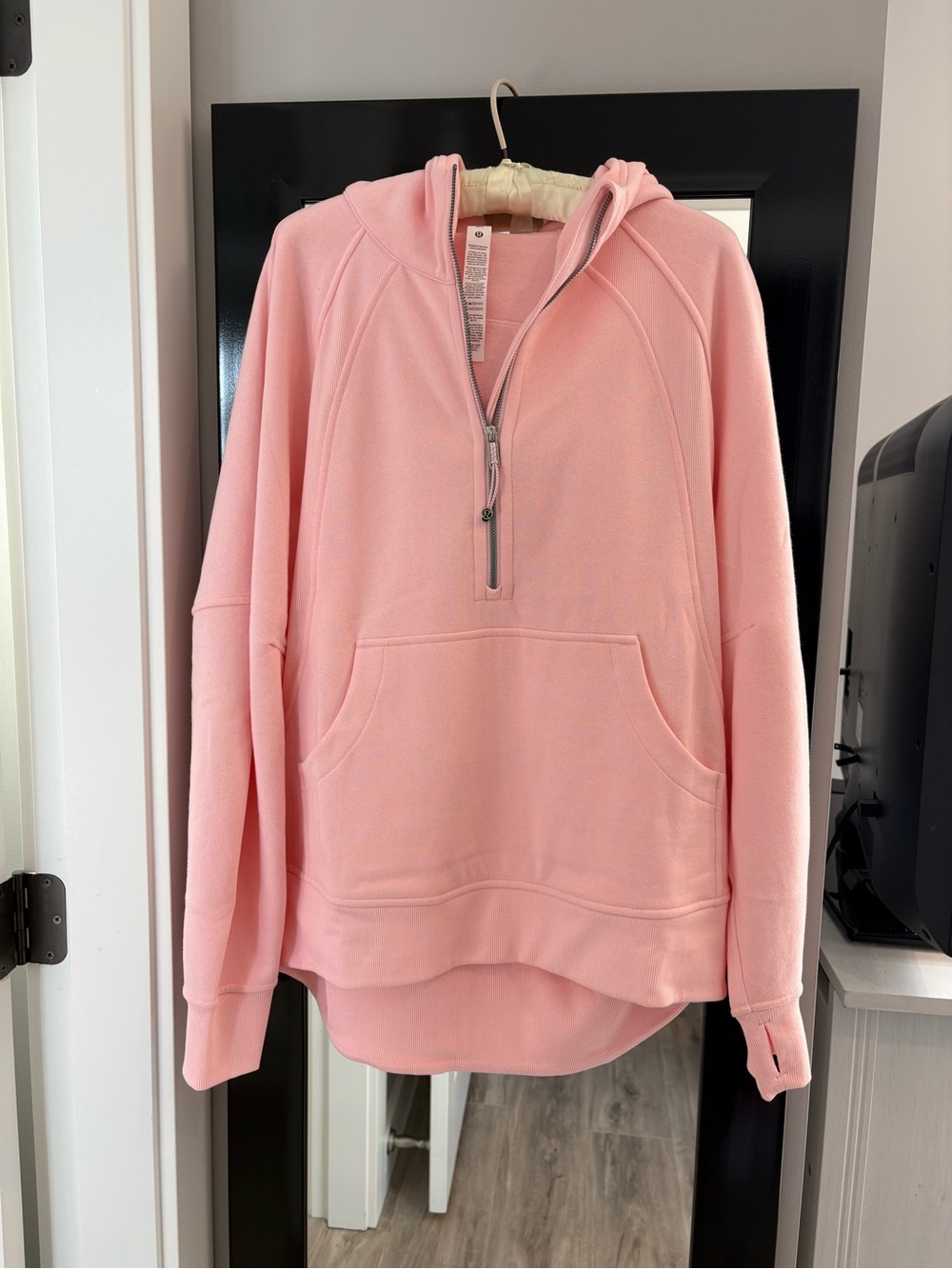 lululemon athletica Pink Half-Zip Hooded Pullover